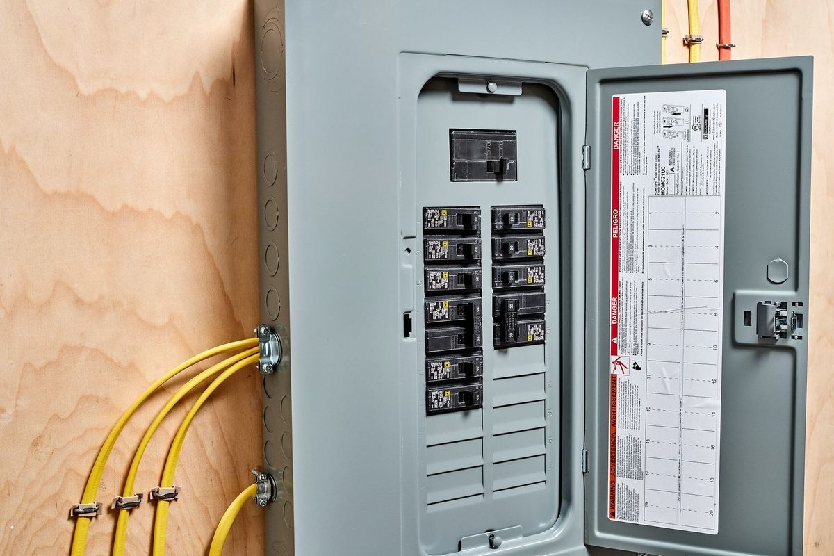 Modern circuit breaker panel